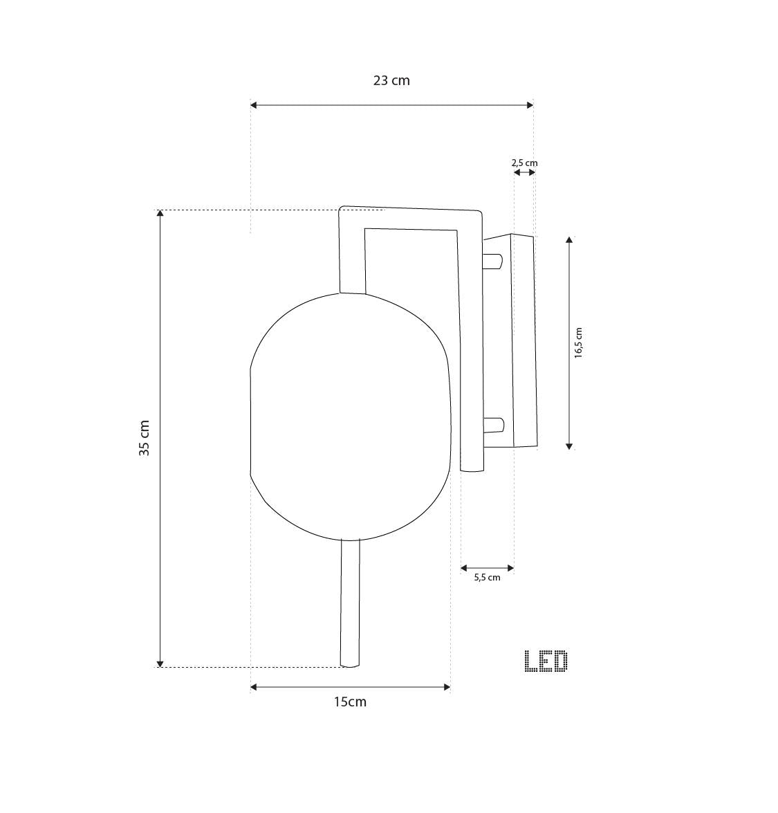 Sofia Single Acrylic Antique Wall Sconce 34 Cm - Heka Lighting & Trading Limited