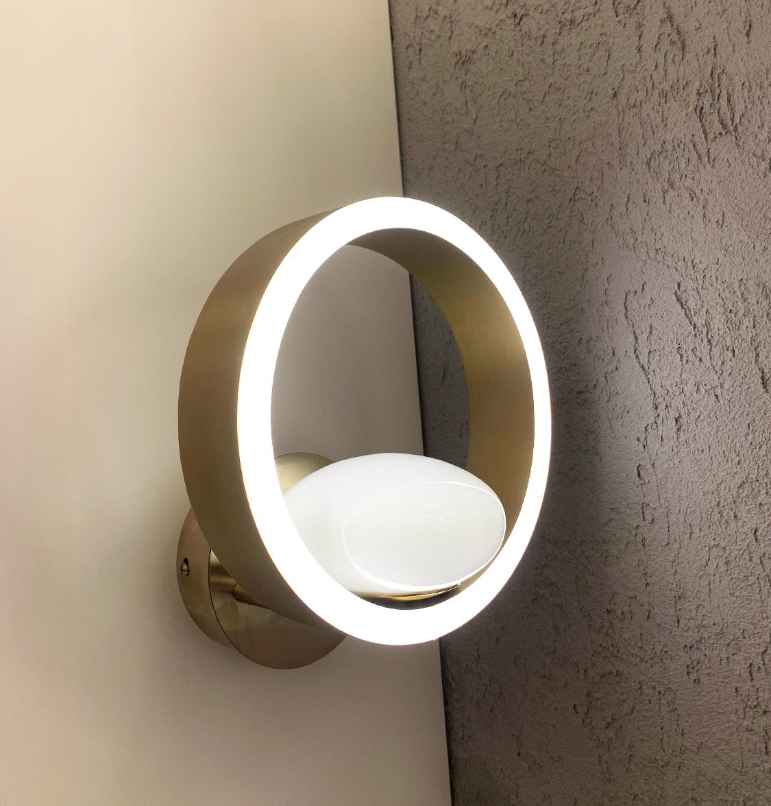 Stockholm Gold Stainless White Acrylic Led Wall Sconce - Heka Lighting & Trading Limited