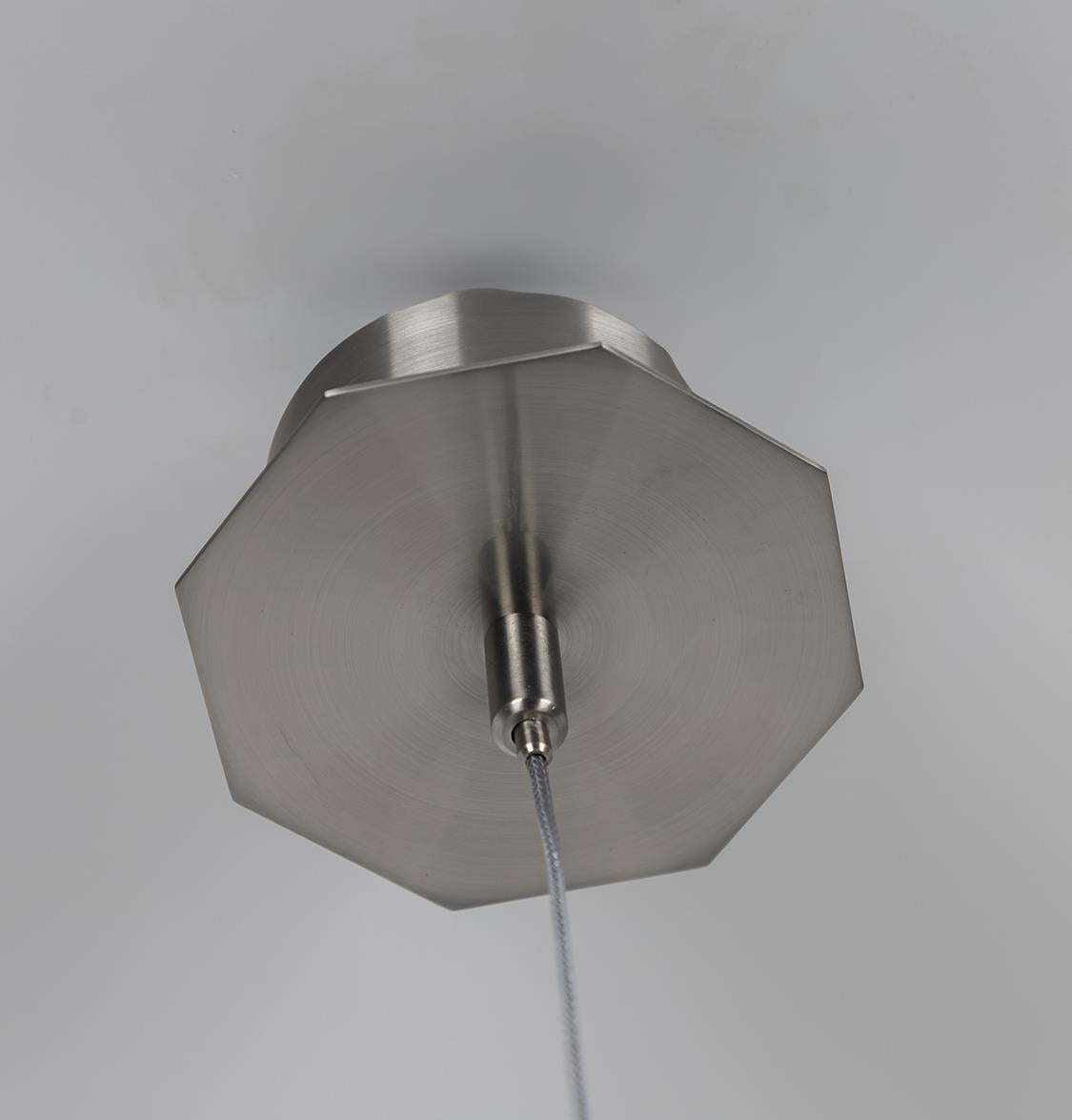 Surinam Crystal Acrylic Nickel Single Pendant Light - Heka Lighting & Trading Limited