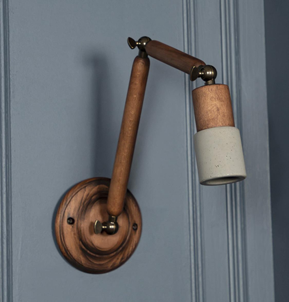 Tochi Wood Concrete G9 Wall Sconce - Heka Lighting & Trading Limited