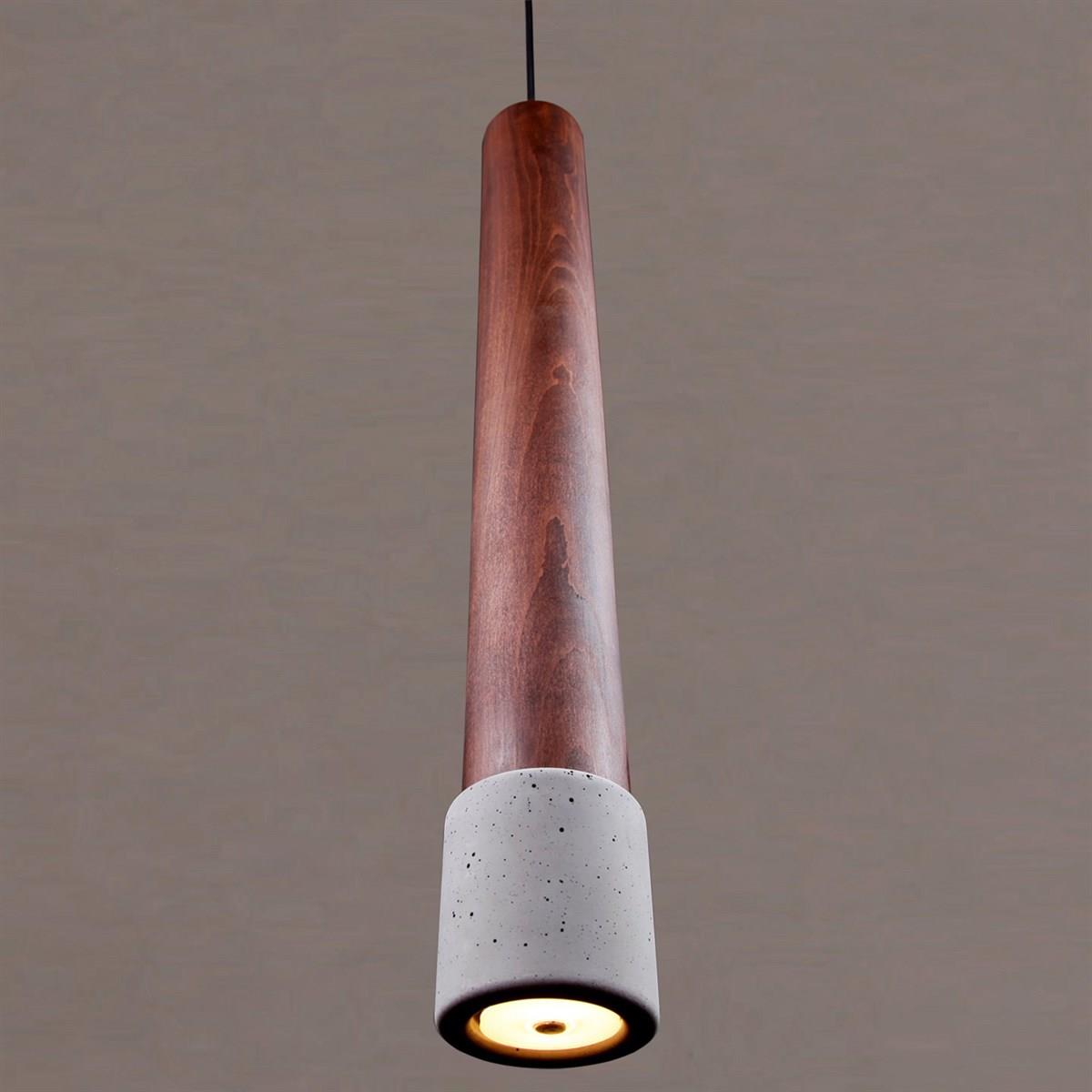 Tochi Big Wooden Concrete Gu10 Pendant Light - Heka Lighting & Trading Limited