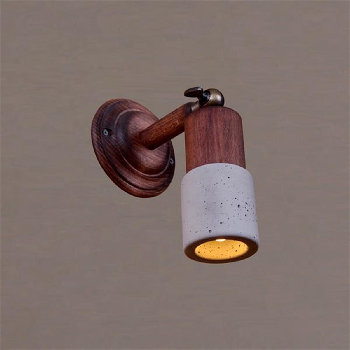 Tochi Mini Wood Concrete G9 Movable Wall Sconce - Heka Lighting & Trading Limited