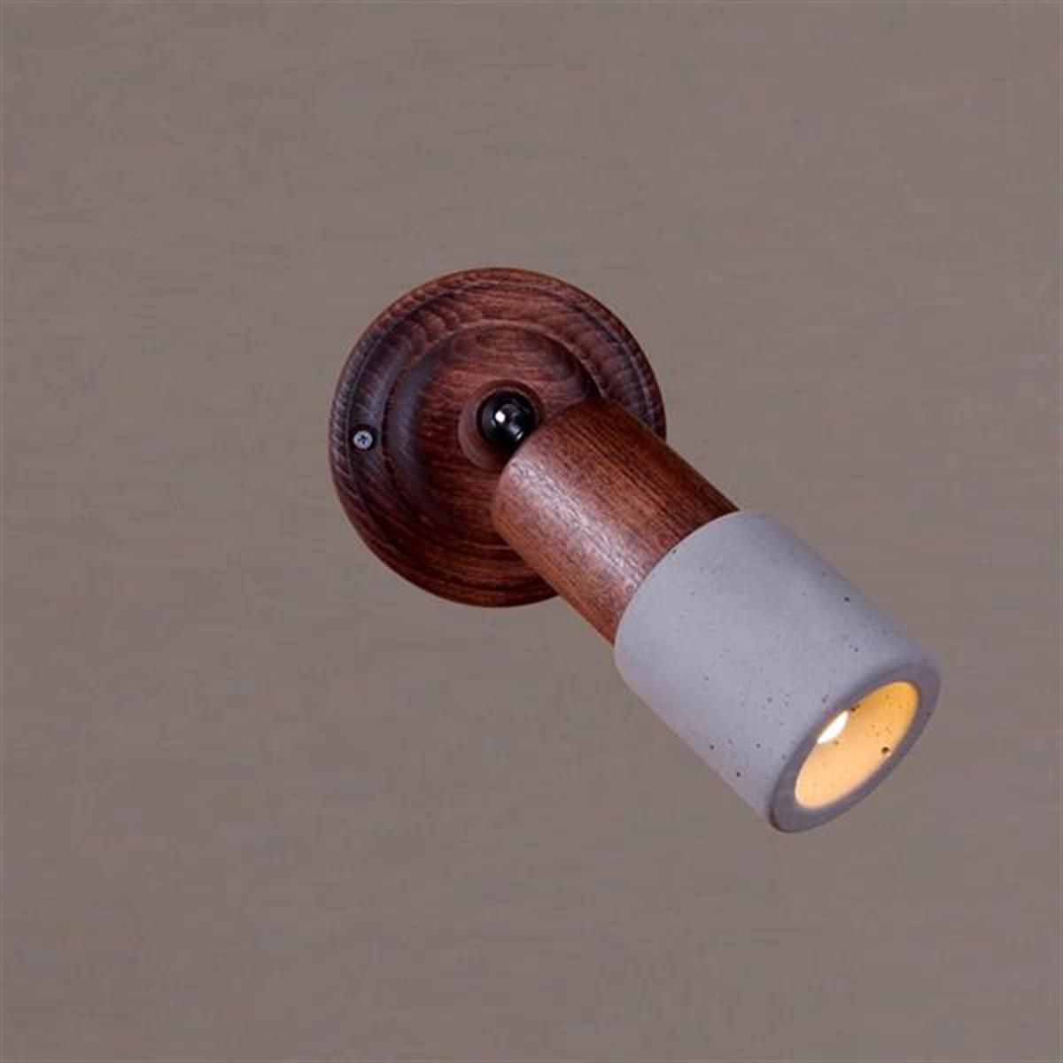 Tochi Mini Wood Concrete G9 Movable Wall Sconce - Heka Lighting & Trading Limited