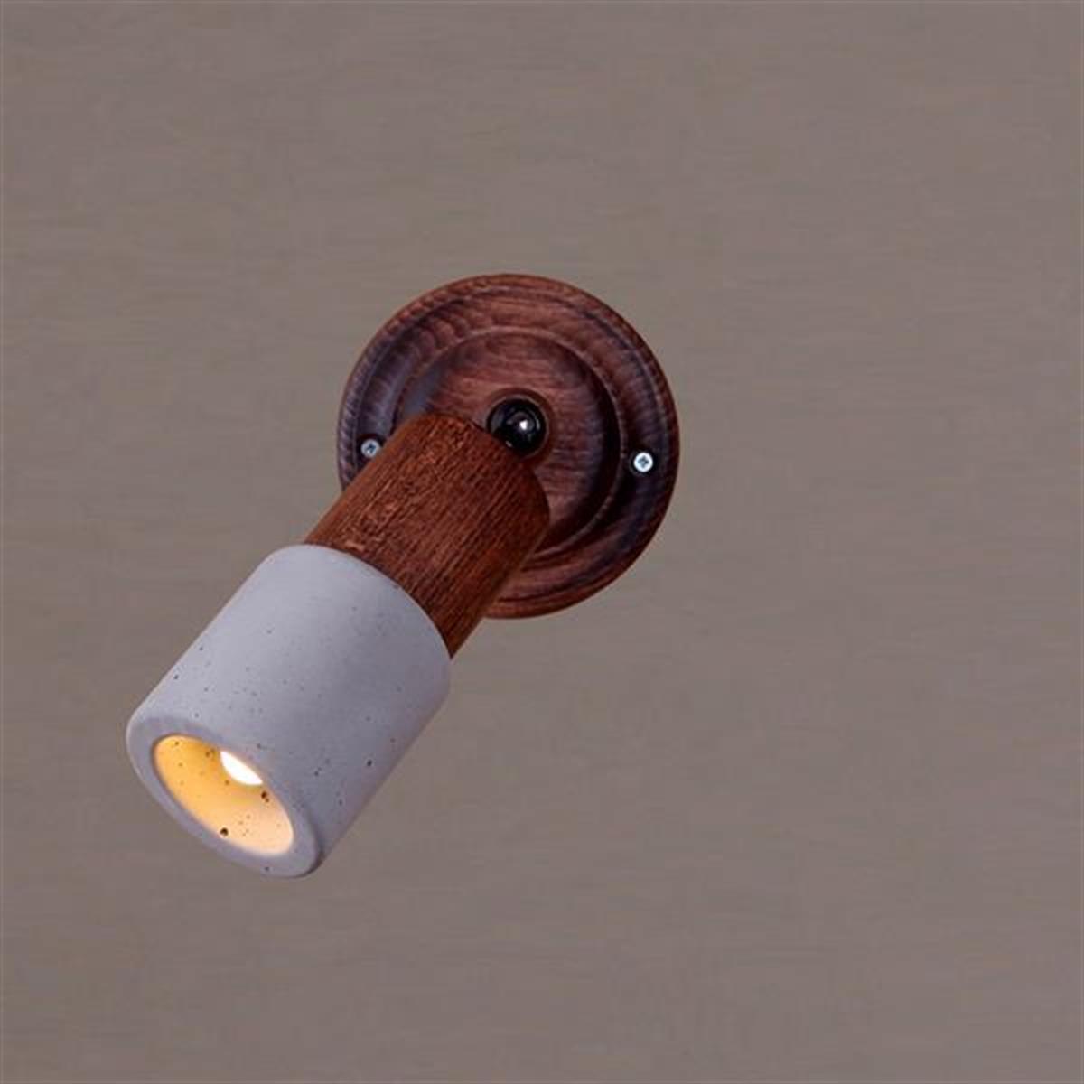 Tochi Mini Wood Concrete G9 Movable Wall Sconce - Heka Lighting & Trading Limited