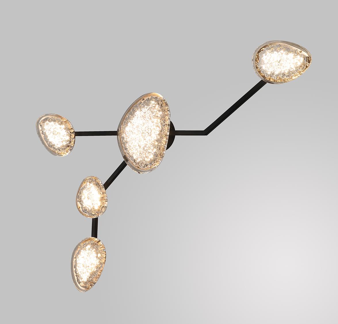 Tomris Beşli Transparent Optical Acrylic Black Led Wall Sconce - Heka Lighting & Trading Limited