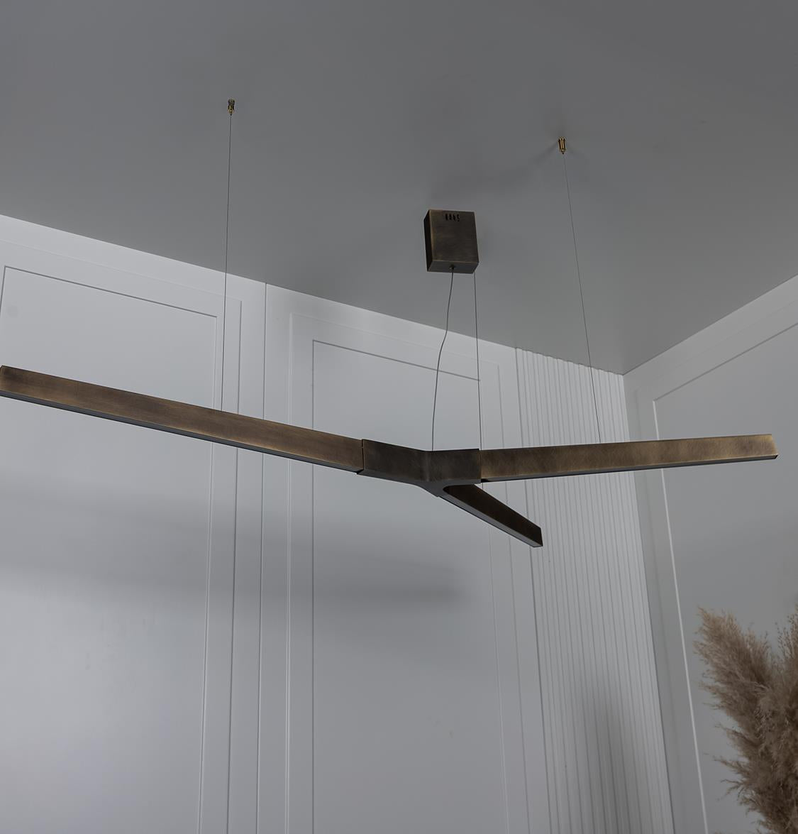 Tugela Three Sleeve Dark Antique Pendant Light Chandelier 106 Cm | Modern Decorative Lighting For Homes & Hotels - Heka Lighting & Trading Limited