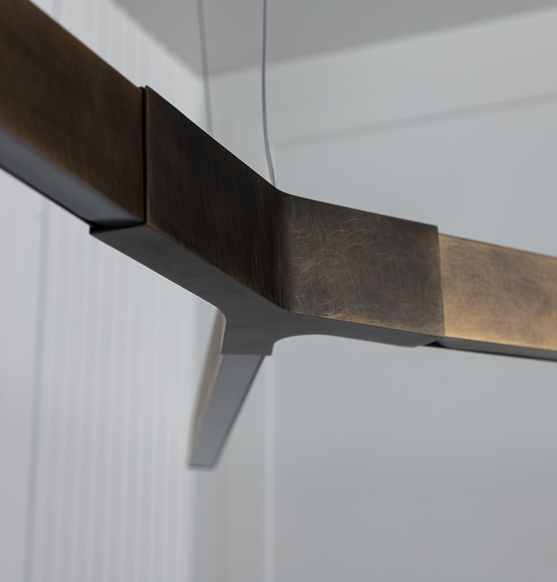 Tugela Three Sleeve Dark Antique Pendant Light Chandelier 106 Cm | Modern Decorative Lighting For Homes & Hotels - Heka Lighting & Trading Limited