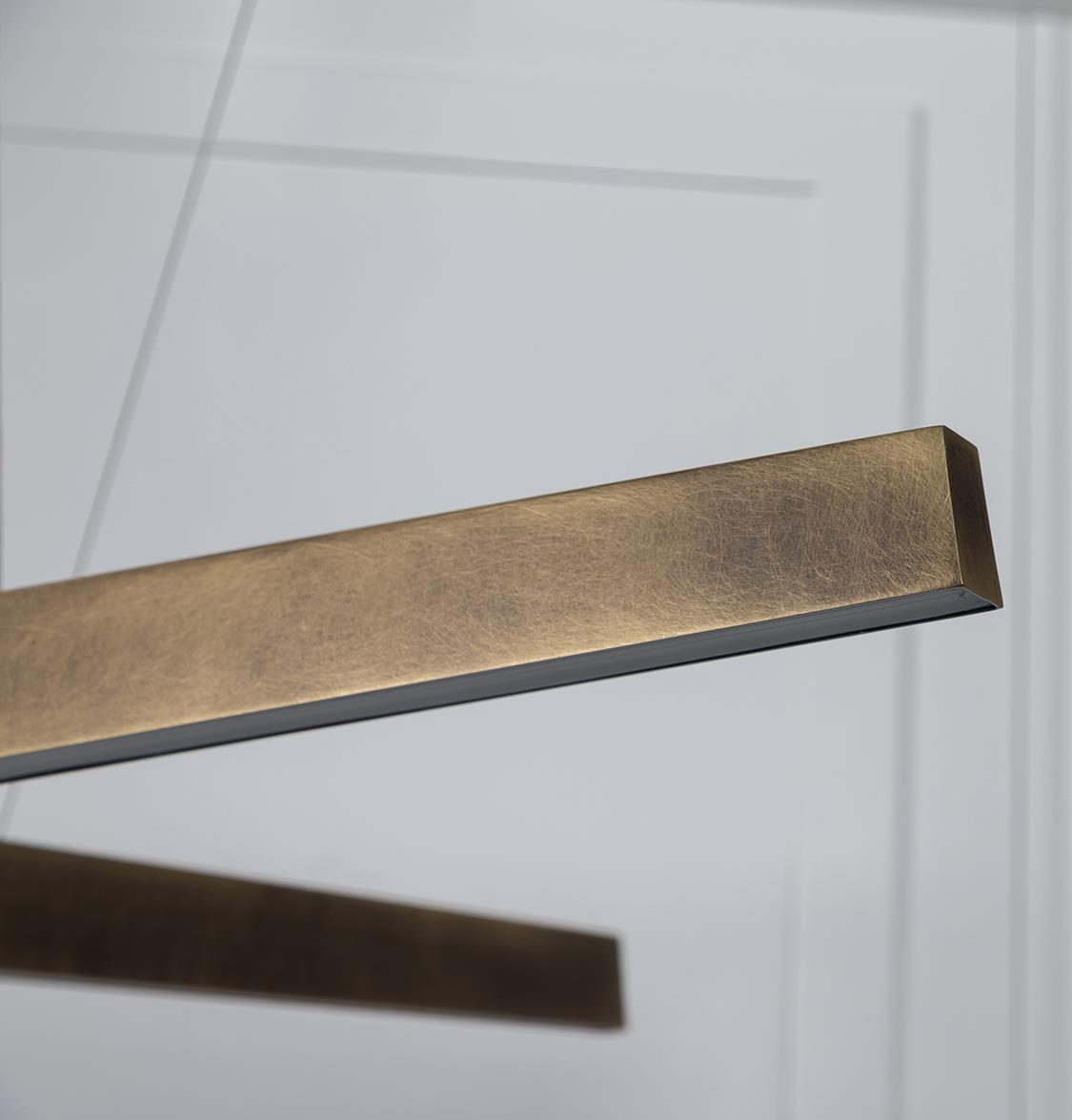 Tugela Three Sleeve Dark Antique Pendant Light Chandelier 106 Cm | Modern Decorative Lighting For Homes & Hotels - Heka Lighting & Trading Limited