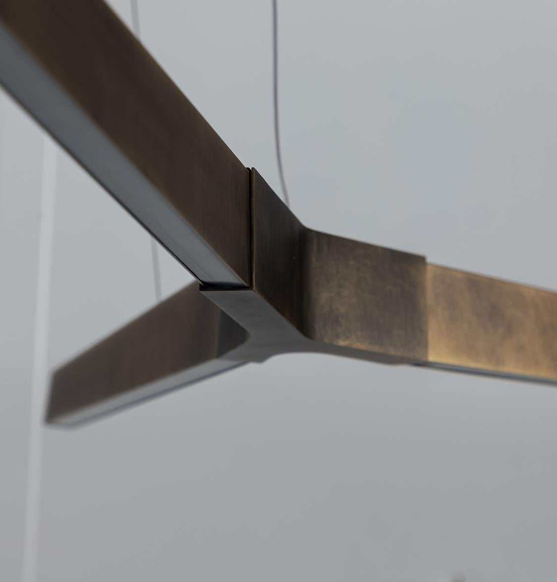 Tugela Three Sleeve Dark Antique Pendant Light Chandelier 106 Cm | Modern Decorative Lighting For Homes & Hotels - Heka Lighting & Trading Limited