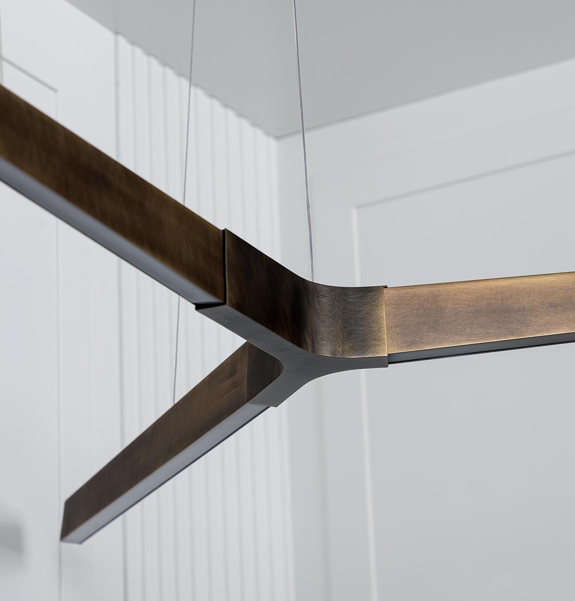 Tugela Three Sleeve Dark Antique Pendant Light Chandelier 68 Cm | Modern Decorative Lighting For Homes & Hotels - Heka Lighting & Trading Limited