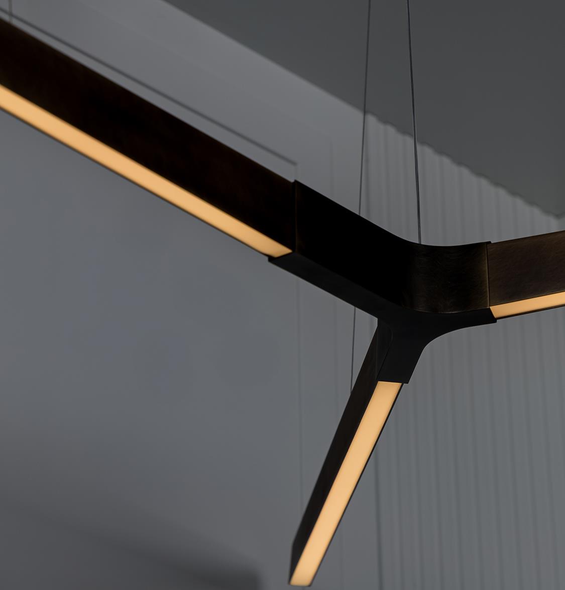 Tugela Three Sleeve Dark Antique Pendant Light Chandelier 68 Cm | Modern Decorative Lighting For Homes & Hotels - Heka Lighting & Trading Limited