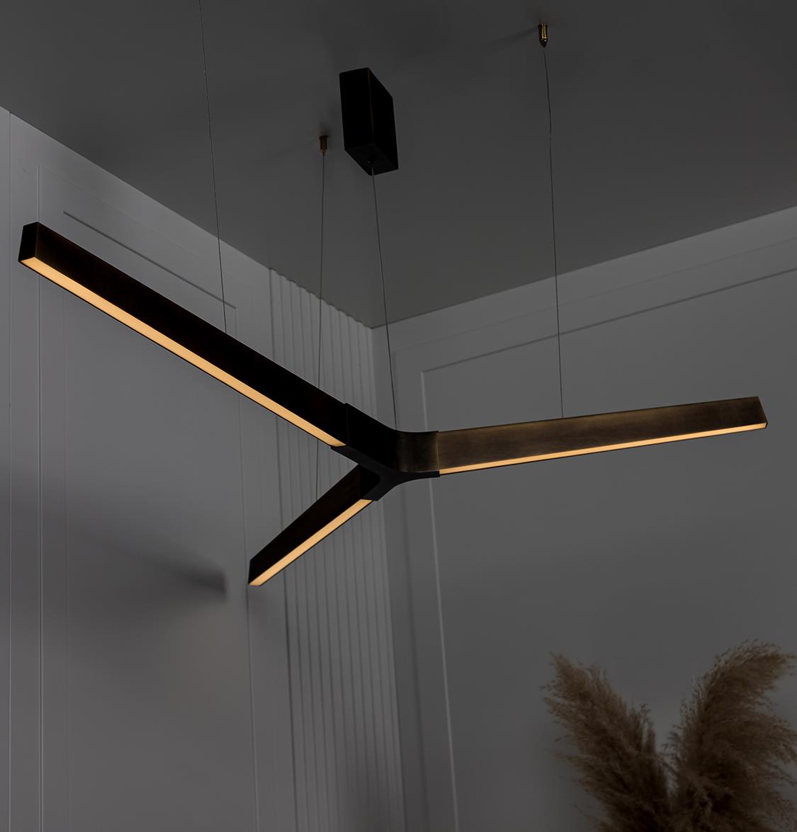 Tugela Three Sleeve Dark Antique Pendant Light Chandelier 68 Cm | Modern Decorative Lighting For Homes & Hotels - Heka Lighting & Trading Limited