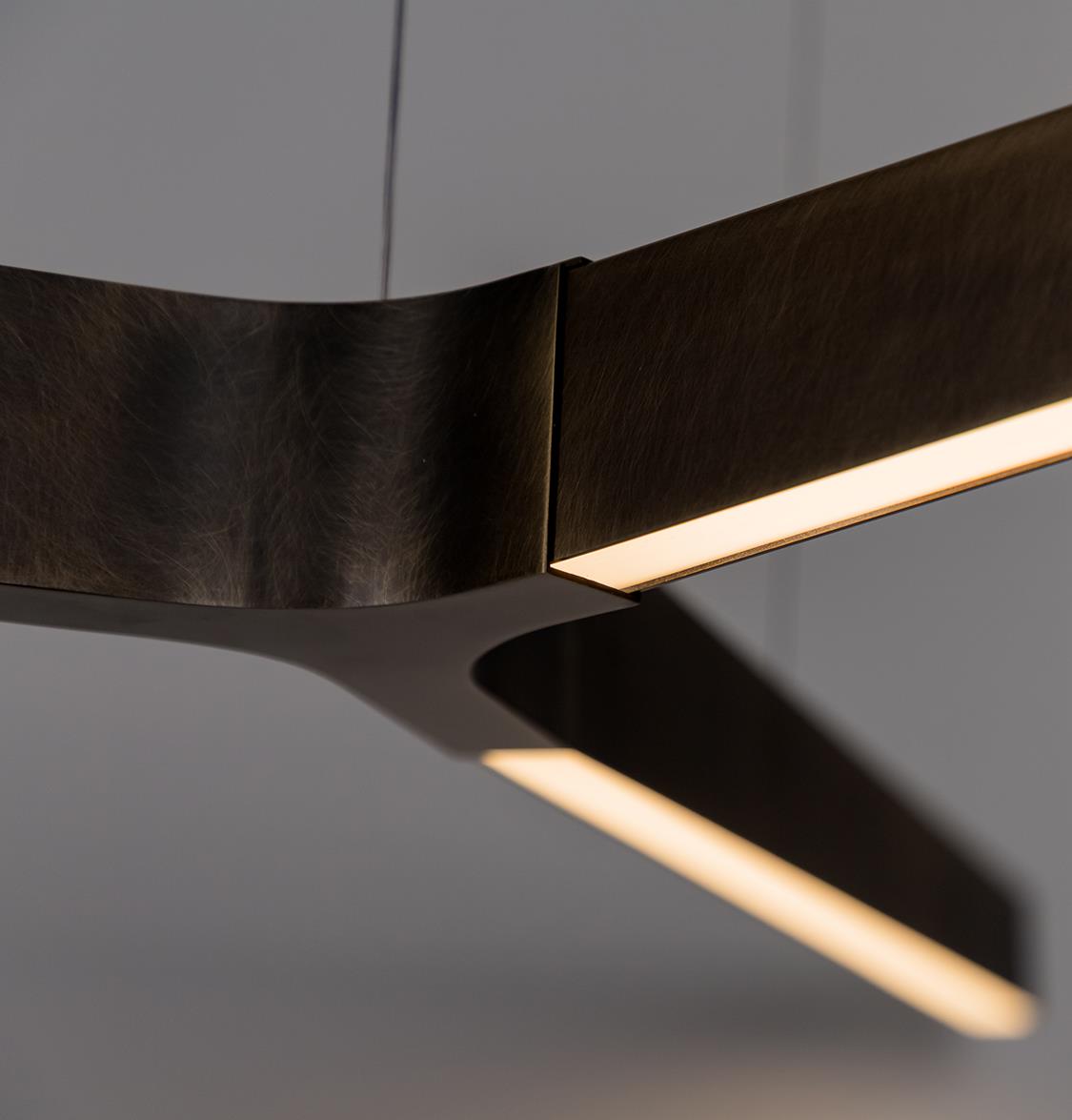 Tugela Three Sleeve Dark Antique Pendant Light Chandelier 68 Cm | Modern Decorative Lighting For Homes & Hotels - Heka Lighting & Trading Limited