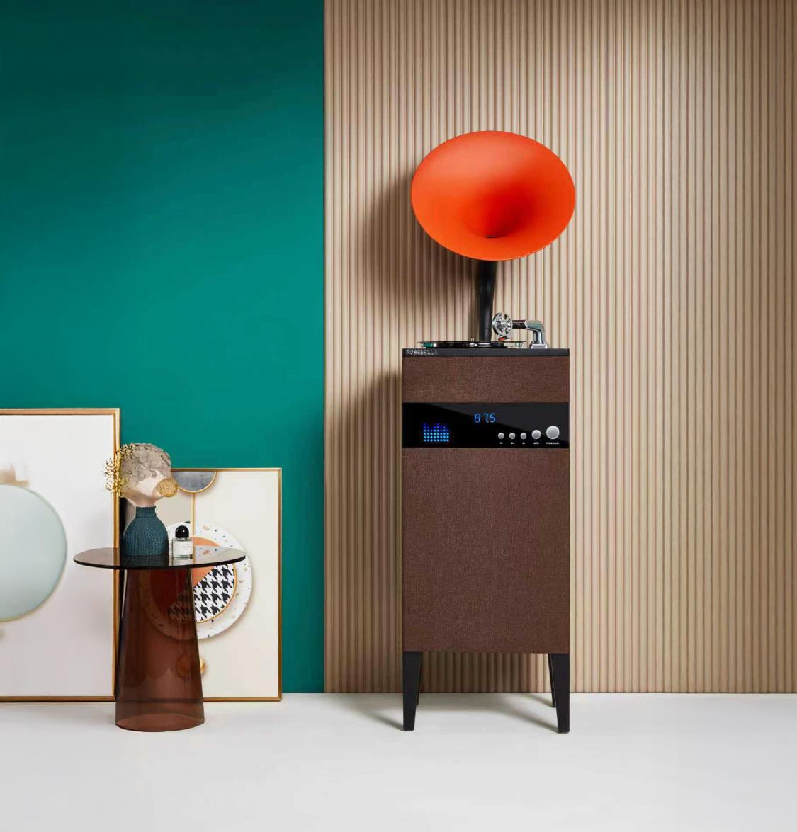 Orange Brown Gramophone Music Player
