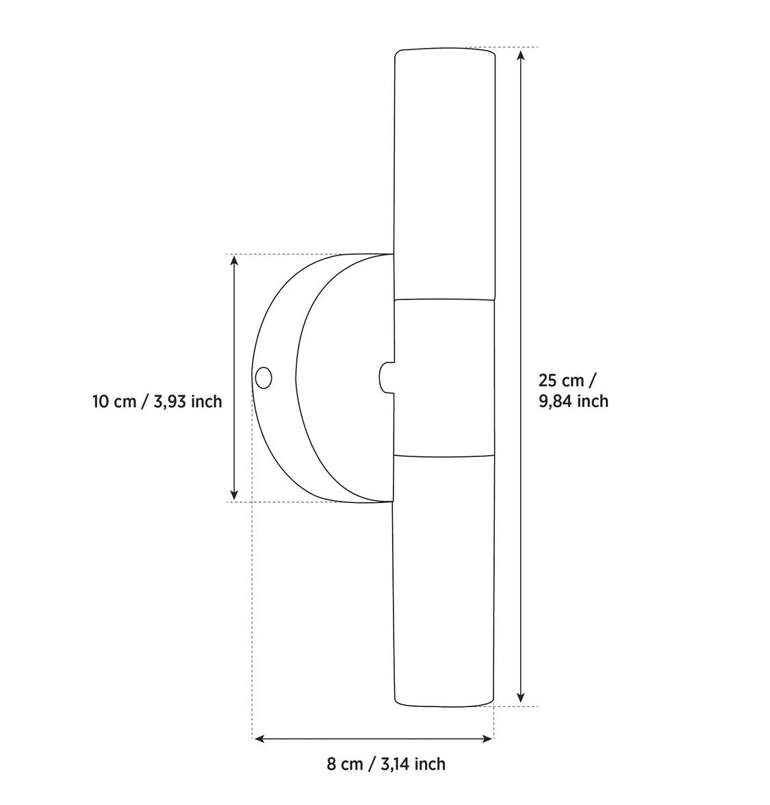 Vesta 2-Piece Glass Black Led Wall Sconce - Heka Lighting & Trading Limited