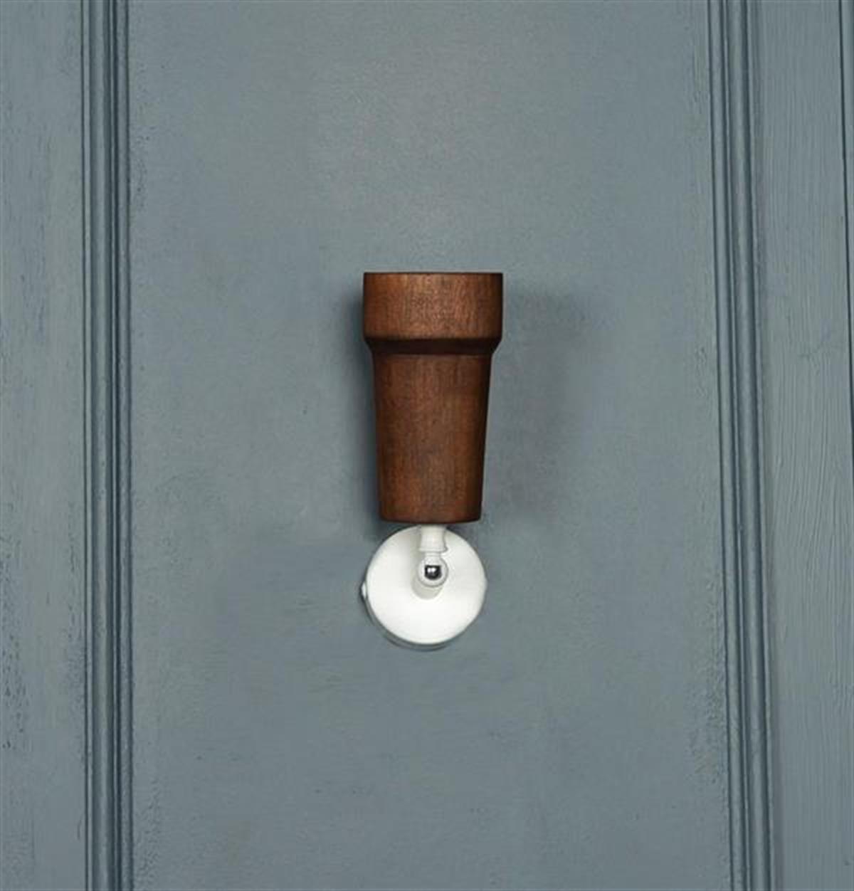 Victoria Single Wood White Wall Sconce - Heka Lighting & Trading Limited