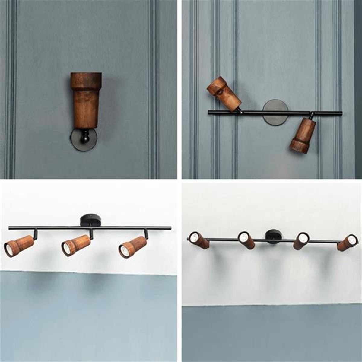 Victoria Single Wood Black Wall Sconce - Heka Lighting & Trading Limited