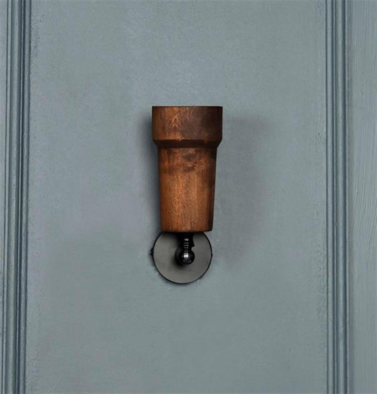 Victoria Single Wood Black Wall Sconce - Heka Lighting & Trading Limited