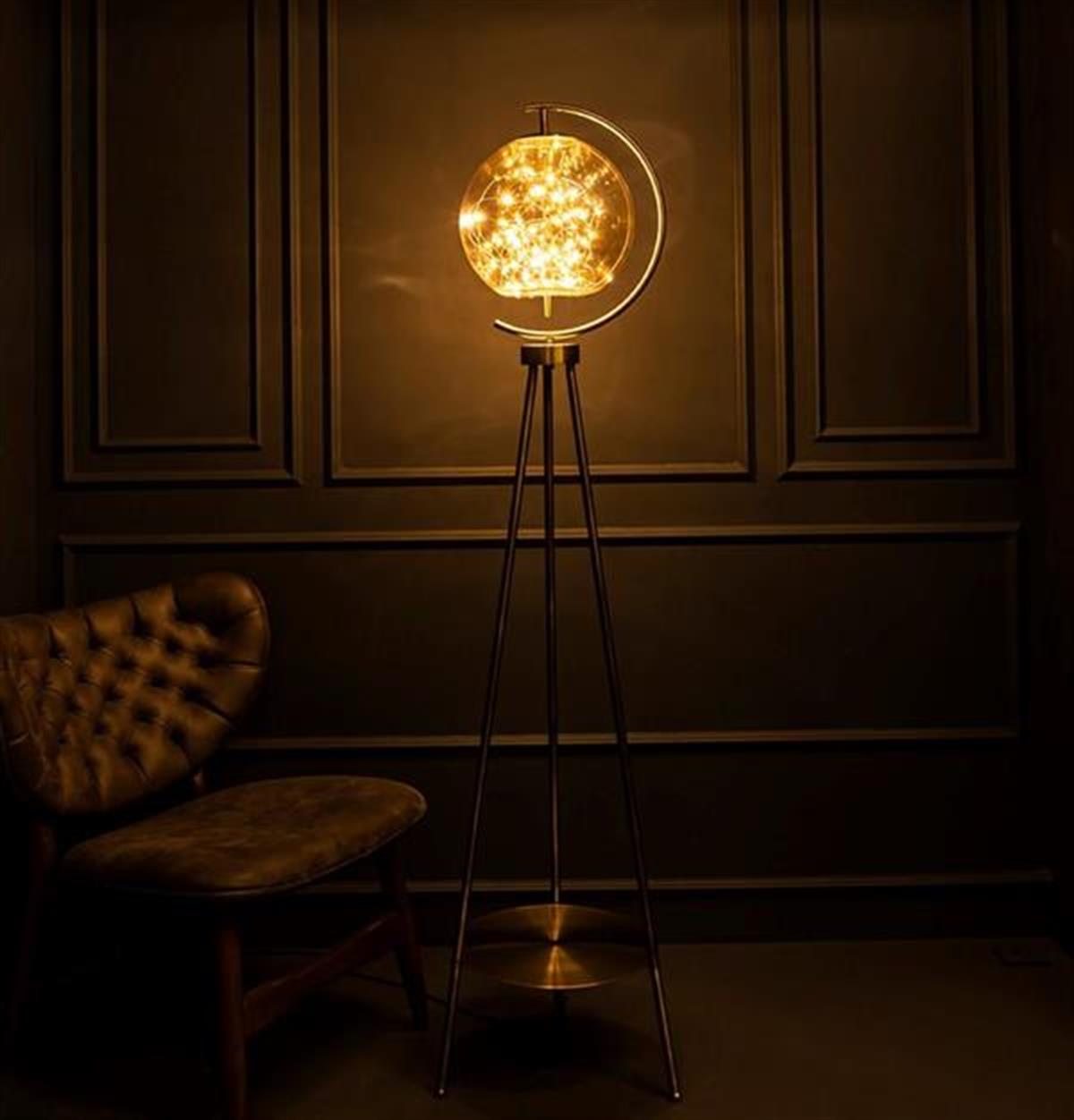 Viyana Honey Glass Floor Lamp - Heka Lighting & Trading Limited