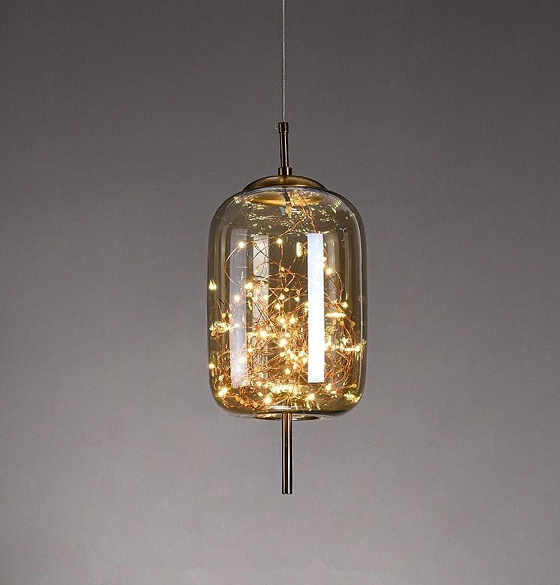 Viyana Smoked Antique Glass Pendant Light Chandelier 18Cm - Heka Lighting & Trading Limited