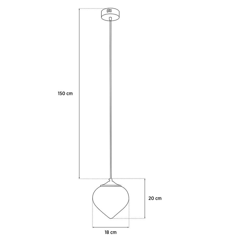 Viyana Teardrop Honey Glass Antique Pendant Light Chandelier 18 Cm - Heka Lighting & Trading Limited