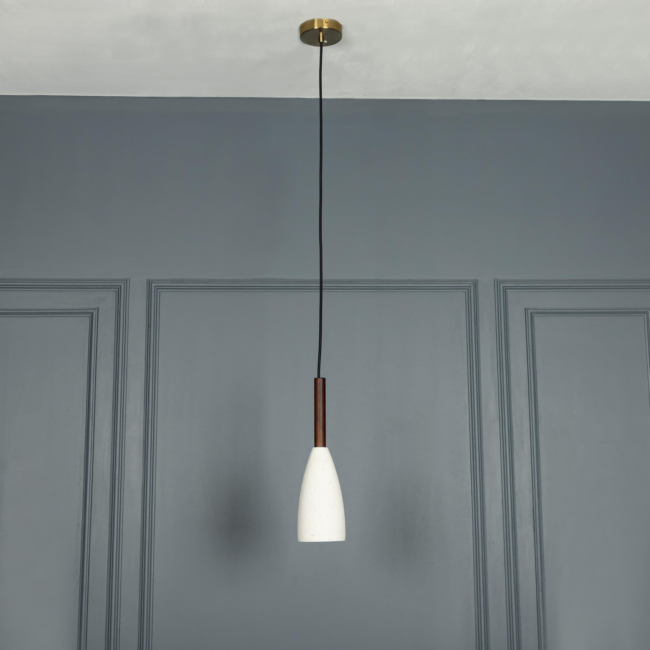 Zada Single White Concrete E27 Pendant Light Chandelier - Heka Lighting & Trading Limited