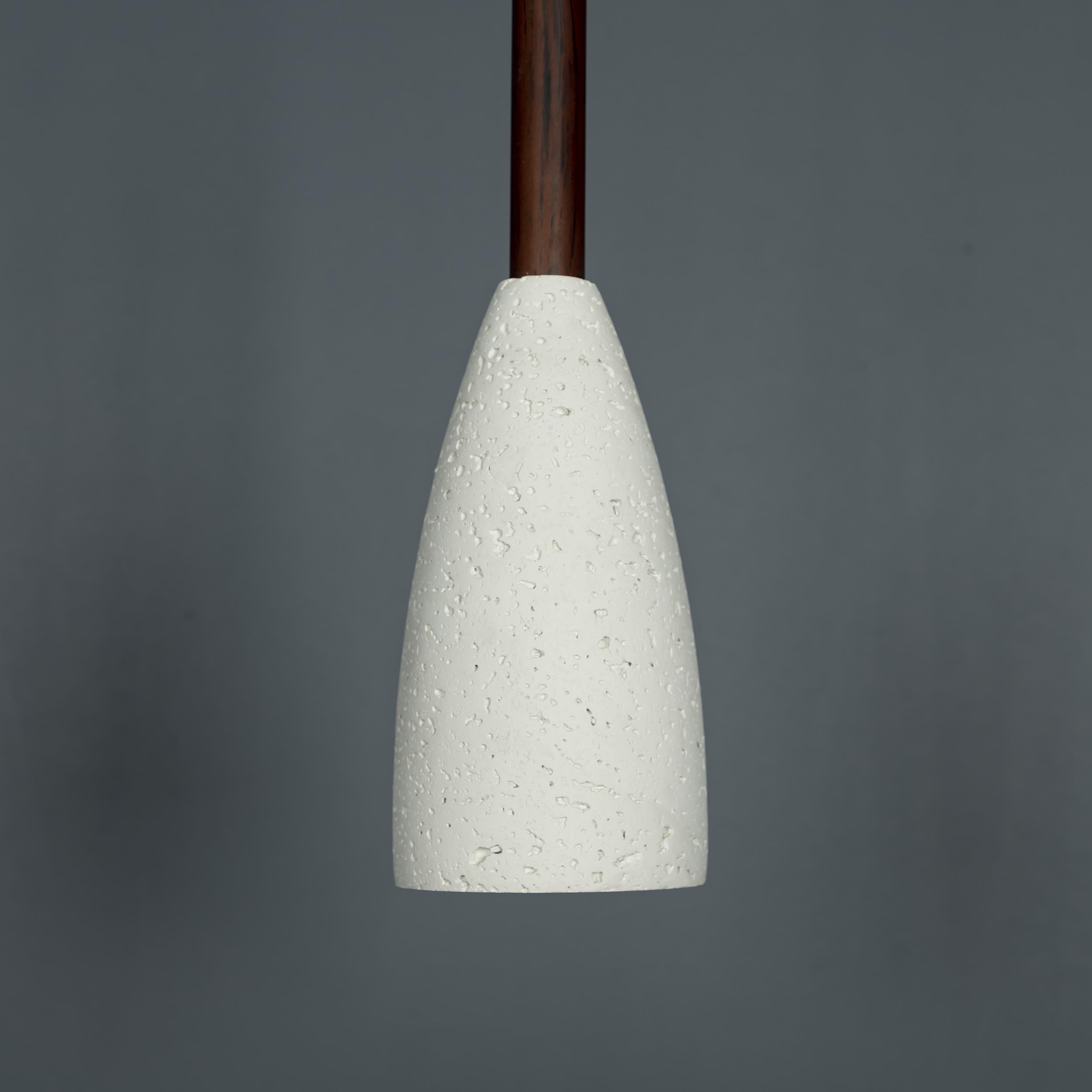 Zada Single White Concrete E27 Pendant Light Chandelier - Heka Lighting & Trading Limited
