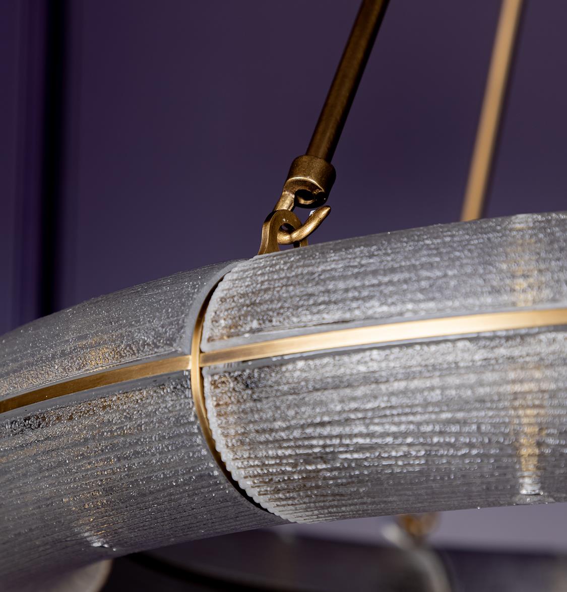 Zambia White Frosted Glass Antique Simit Chandelier 74 Cm - Heka Lighting & Trading Limited