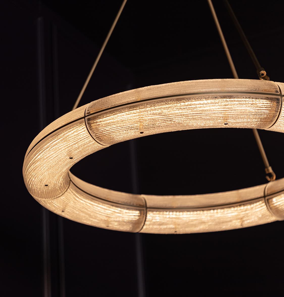 Zambia White Frosted Glass Antique Simit Chandelier 74 Cm - Heka Lighting & Trading Limited