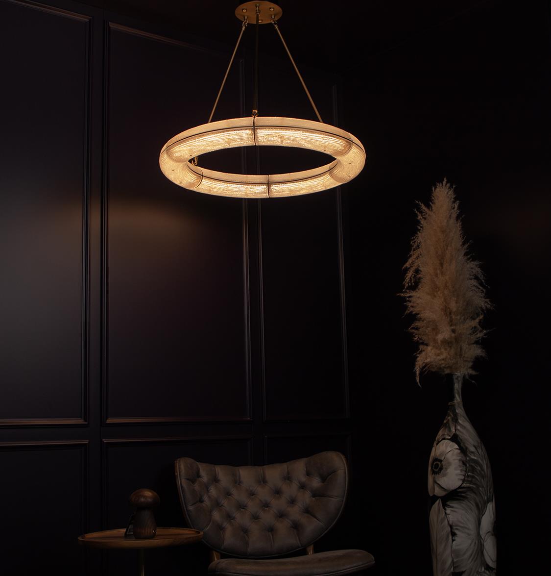 Zambia White Frosted Glass Antique Simit Chandelier 74 Cm - Heka Lighting & Trading Limited