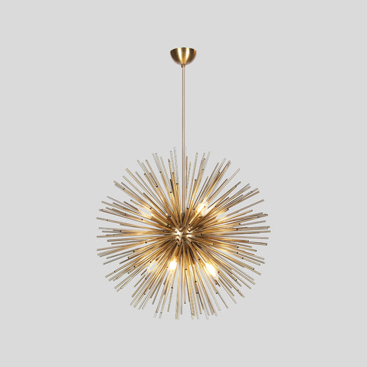 Brass Modern Style Sun Chandelier Lamp, Rose Gold Lighting, Art Deco Handmade Silver Pendant Lamp MODEL : OLIMPOS