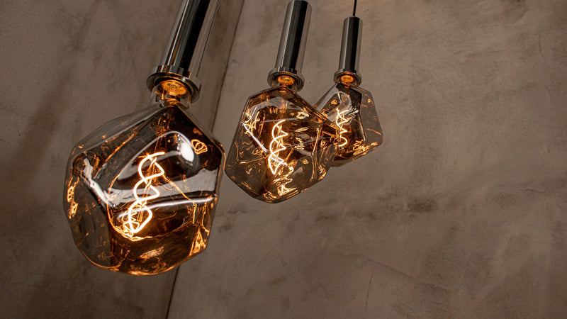 Glass Dining Table Chandelier Pendant Lighting, Modern Irregular Bulb Handmade Lamp, Housewarming Gift Light