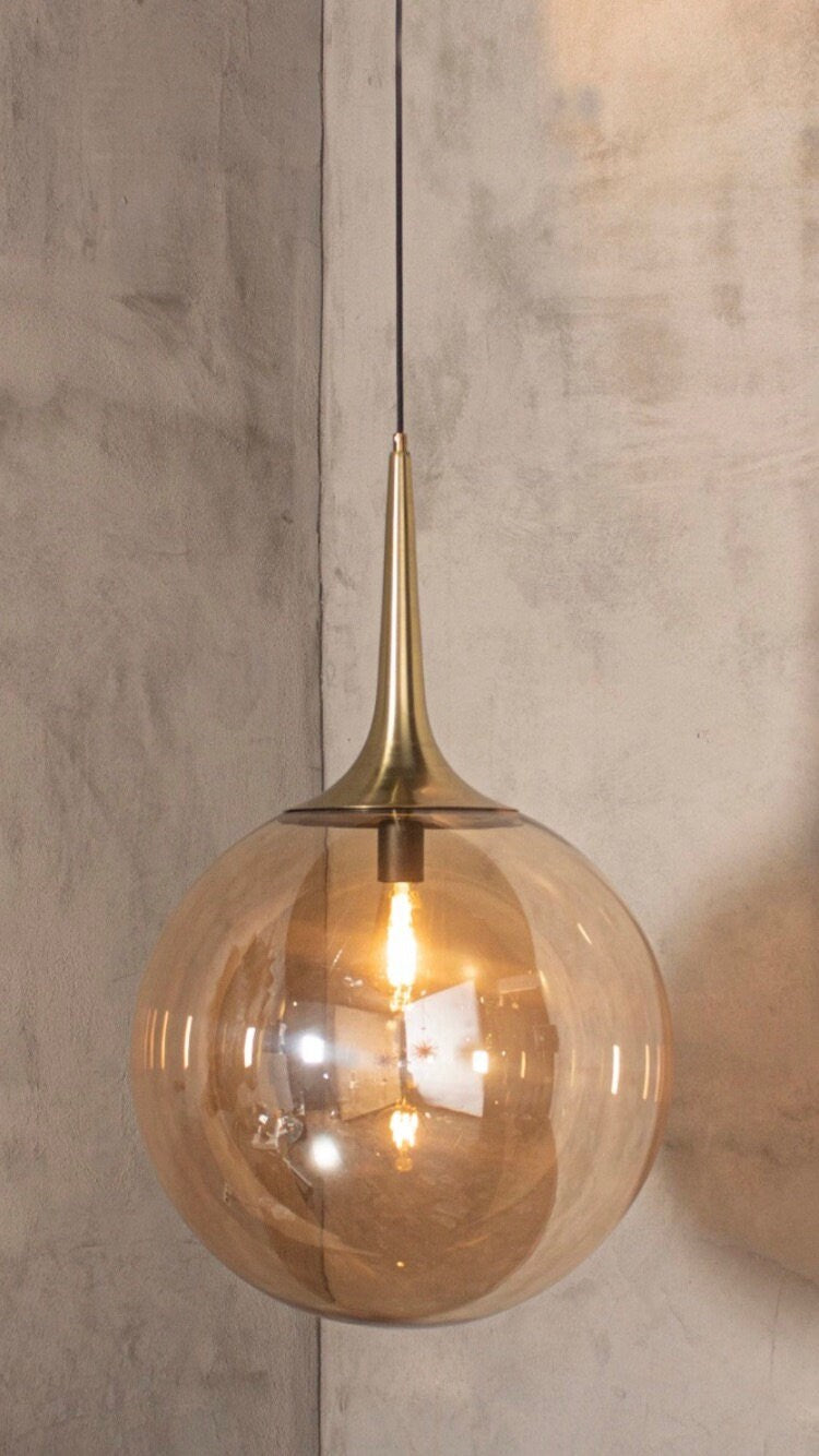 Modern Design Chandelier Lighting, Art Deco Light, Glass Globe Pendant Lamp, Handmade Stairwell Ceiling lamp MODEL : KARATAY