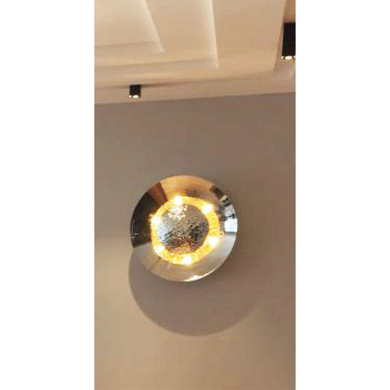 Art Deco Brass Hammared Wall Sconce Light, Round Wall Mounted Lamp, Mid Century Modern Wall Light Shade, Home Decor Lighting MODEL : SALYAN