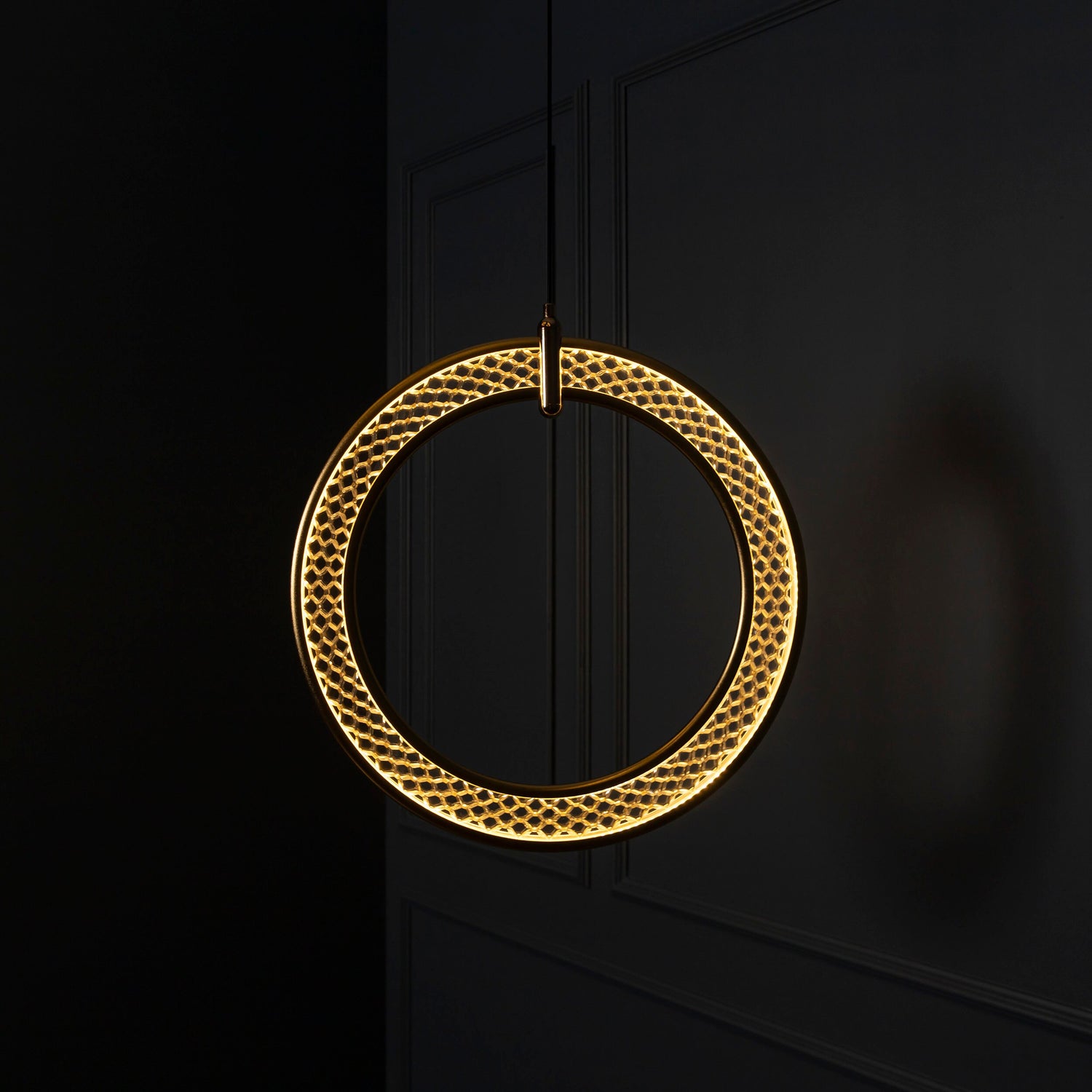 Modern Crystal Acrylic Gold Pendant Light, Art Deco Handmade Gold Ceiling Lamp, Home Decor Glass Hanging Lighting Model : HAKONE