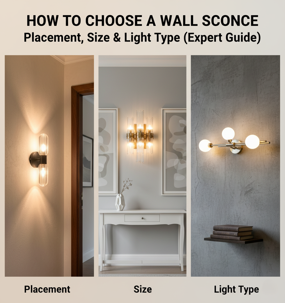 How to Choose a Wall Sconce: Placement, Size & Light Type (Expert Guide)