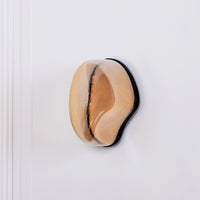 Gambia Honey Glass Black Wall Sconce 36 Cm