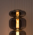 Seul Four Smoked Glass Antique Marble Floor Lamp | Modern Decorative Lighting For Homes & Hotels - Heka Lighting & Trading Limited