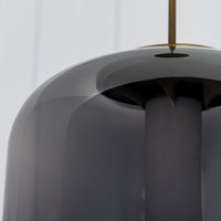 Seul  Smoked Glass White Marble Antique Pendant Light 36 Cm - Heka Lighting & Trading Limited