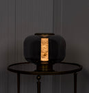 Seul Smoked Glass White Marble Antique Table Lamp - Heka Lighting & Trading Limited