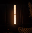 Zambia White Frosted Glass Antique Vertical Pendant Light - Heka Lighting & Trading Limited