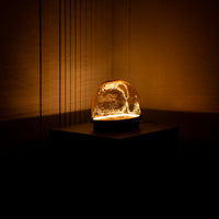 Gambia Honey Glass Black Table Lamp 28 Cm - Heka Lighting & Trading Limited