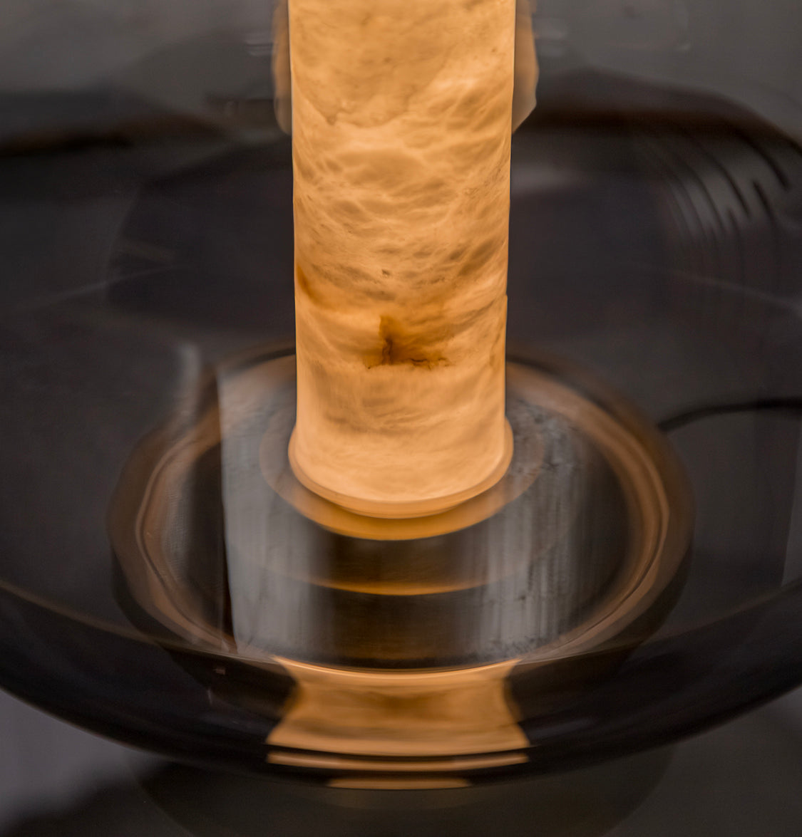 Seul Smoked Glass White Marble Antique Table Lamp - Heka Lighting & Trading Limited