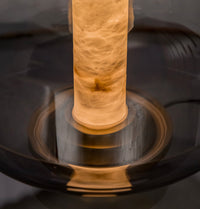 Seul Smoked Glass White Marble Antique Table Lamp - Heka Lighting & Trading Limited