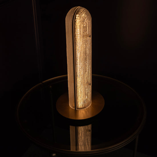 Zambia White Frosted Glass Antique Table Lamp