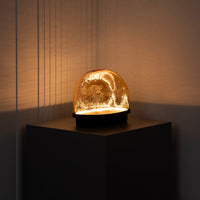 Gambia Honey Glass Black Table Lamp 28 Cm - Heka Lighting & Trading Limited