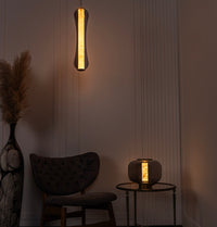 Seul Smoked Glass White Marble Antique Table Lamp - Heka Lighting & Trading Limited