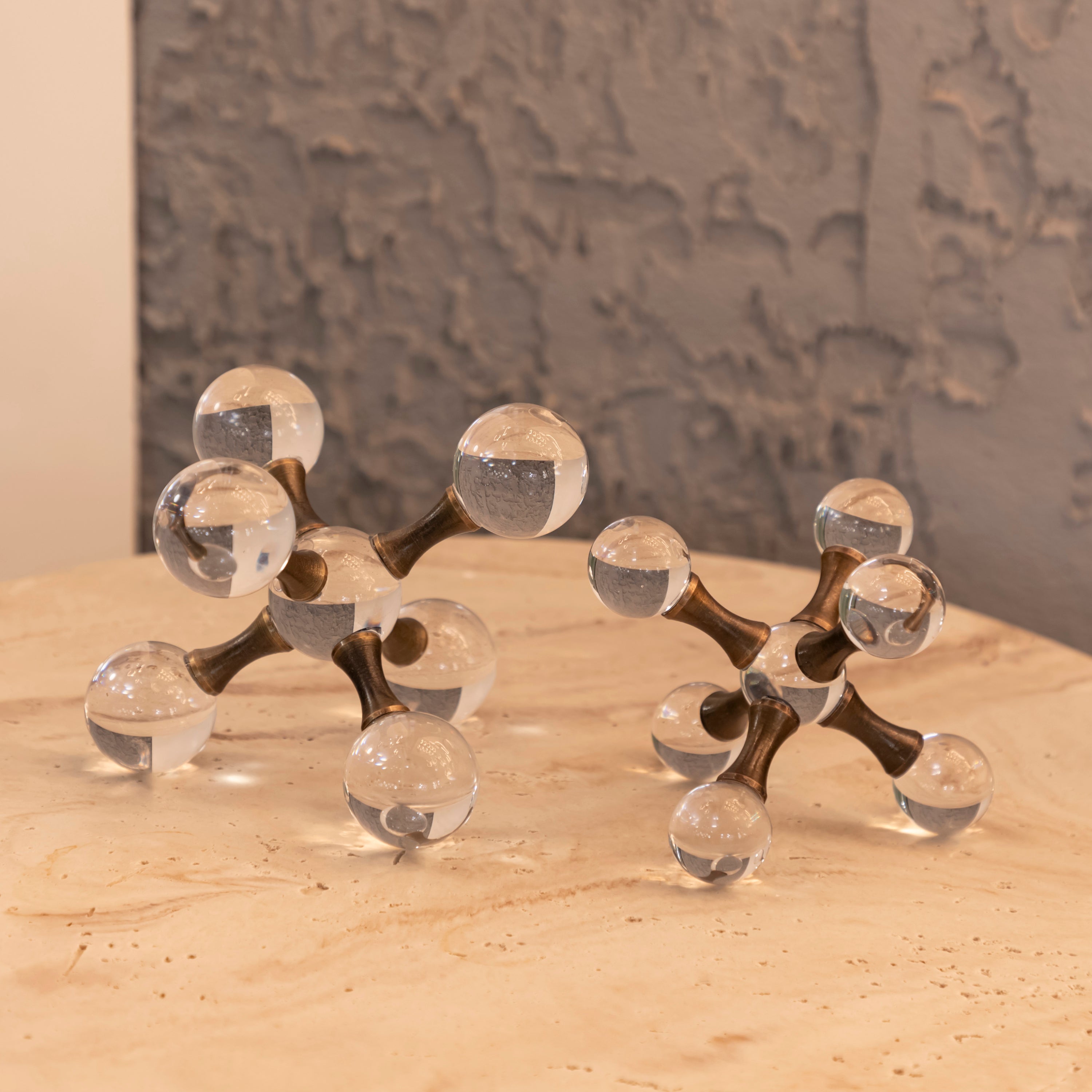 2-Piece Molecule Decoration Antique Object | Modern Decorative Lighting For Homes & Hotels