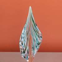 Green Blue Leaf Decor Small 12X6X32 Cm