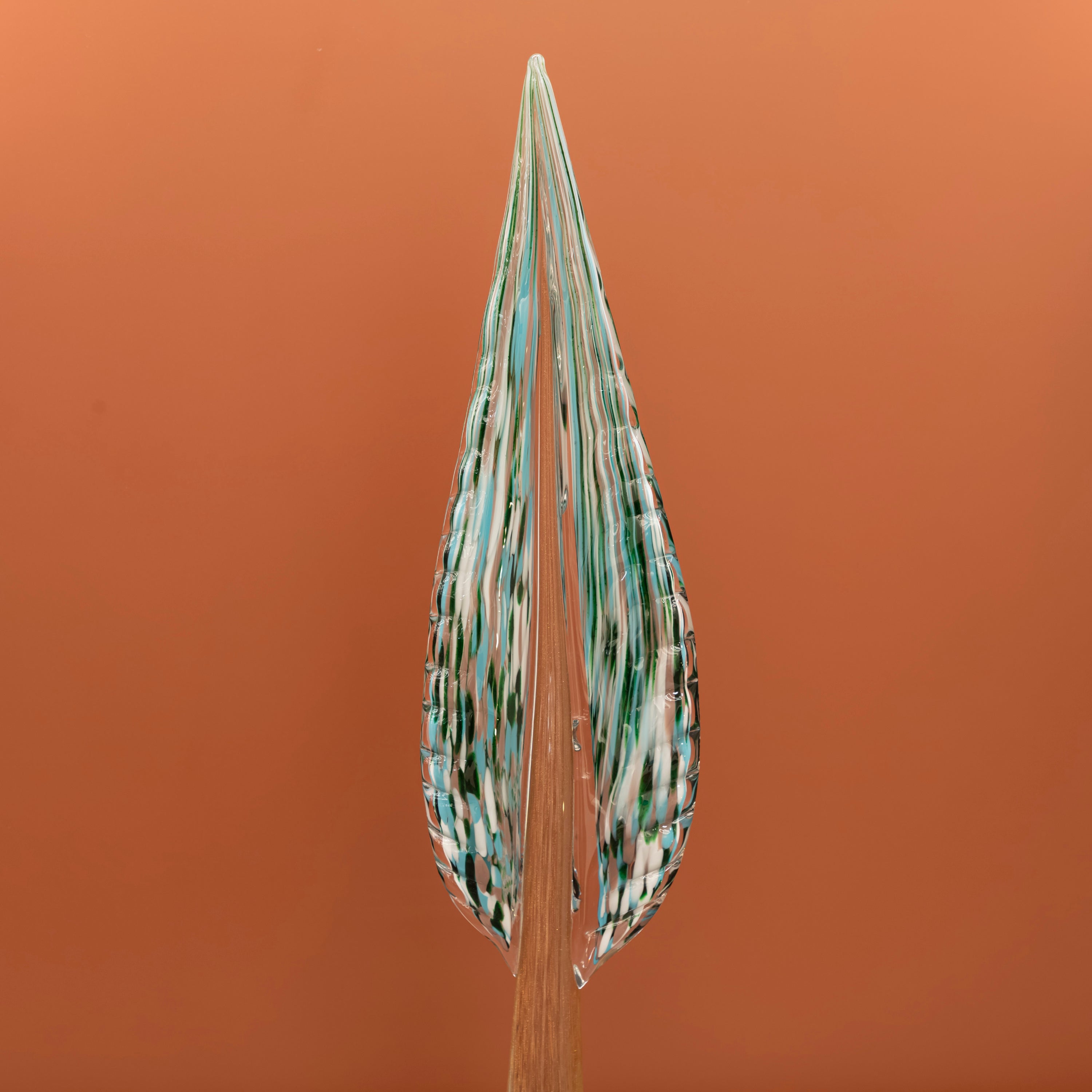 Green Blue Leaf Decor Big 13X8X63 Cm